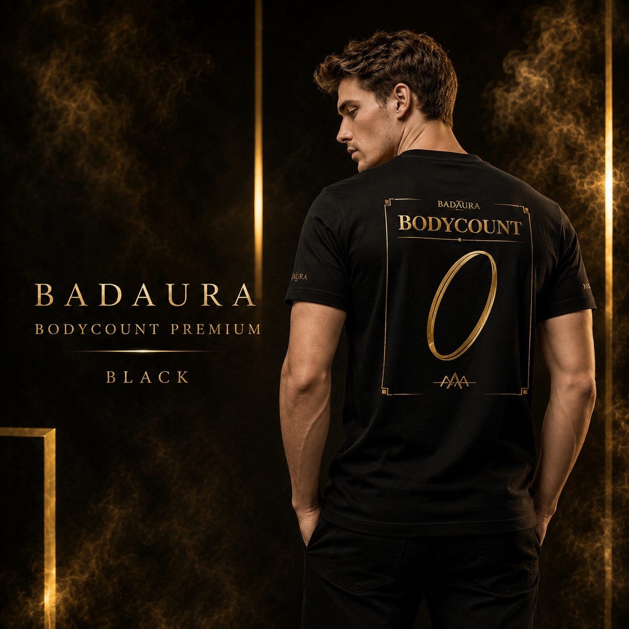 badaura bodycount premium black t-shirt